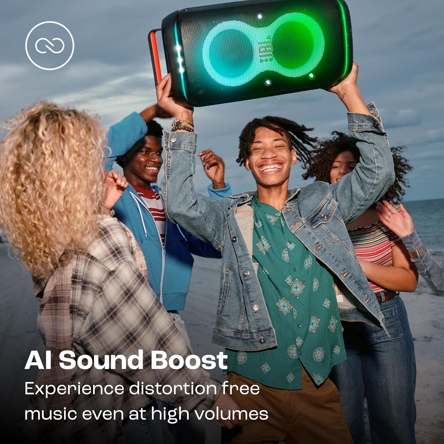 JBL PARTYBOX 120 WIRELESS BLUETOOTH 160W PARTY SPEAKER, AI SOUND BOOST, FUTURISTIC LIGHT SHOW,