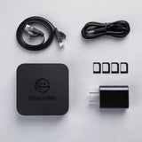GlocalMe SIMBOX multi-SIM remote adapter with four SIM slots, compact design, and zero roaming fees by Bhagwati.