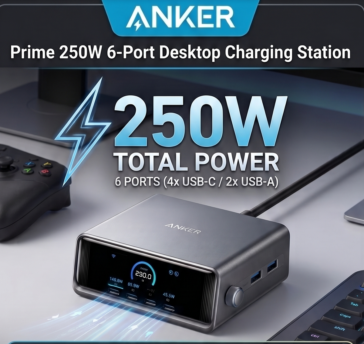 Anker SOLIX C200 DC Portable Power Station (192Wh, 200W Output)