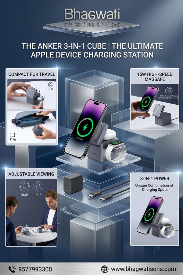 Anker 3-in-1 Cube MagSafe Charging Station