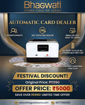 Bhagwati Baufon automatic card dealer machine with digital display and card dispensing tray, designed for efficient card handling.