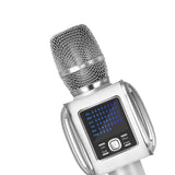 Bhagwati Tosing G6 wireless karaoke microphone and speaker with built-in controls, ready for singing and entertainment.