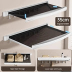 Wall Mounted Invisible Foldable Extendable Punch-Free Bath Towel Rack