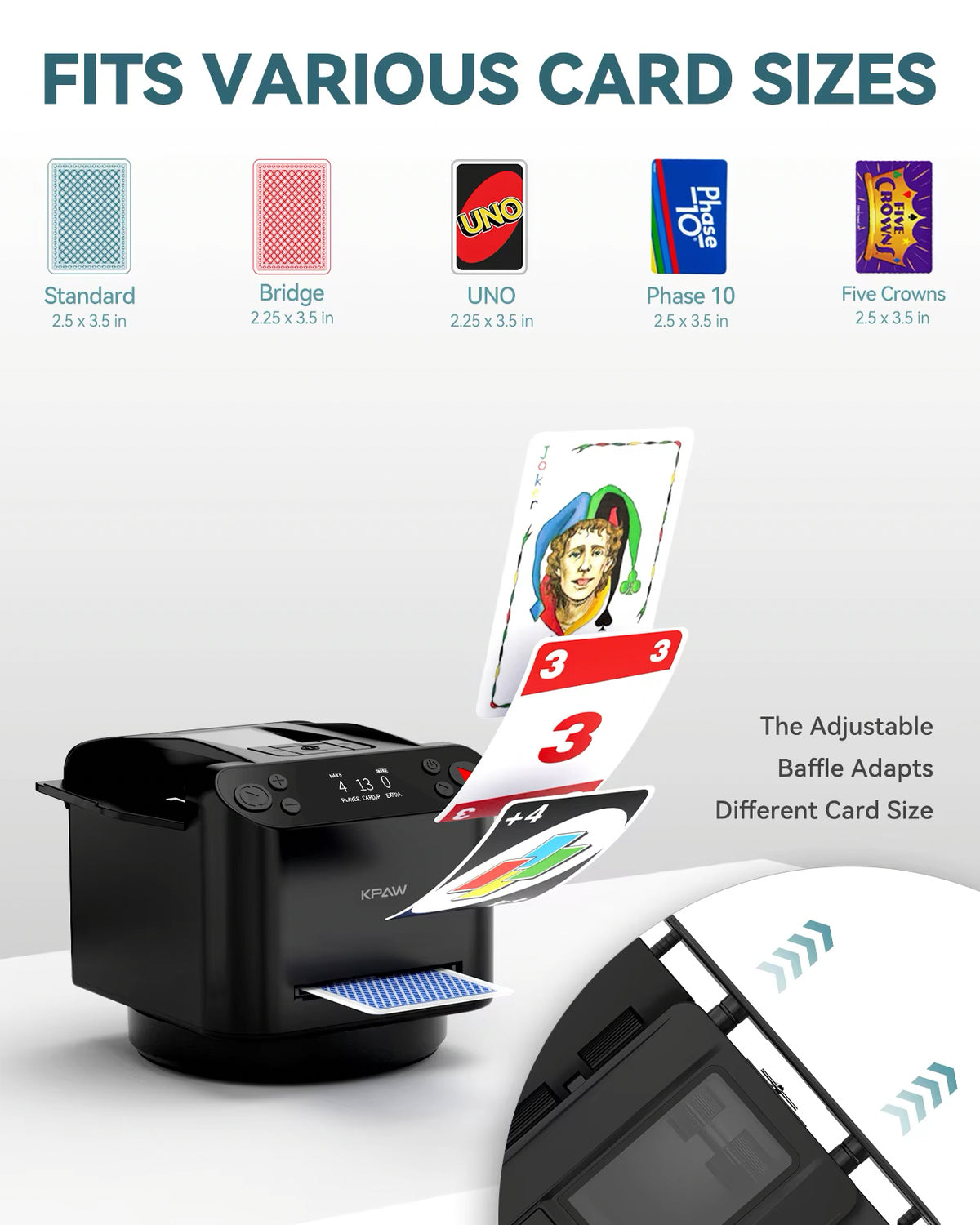 KPAW 2-in-1 Automatic Card Shuffler and Dealer