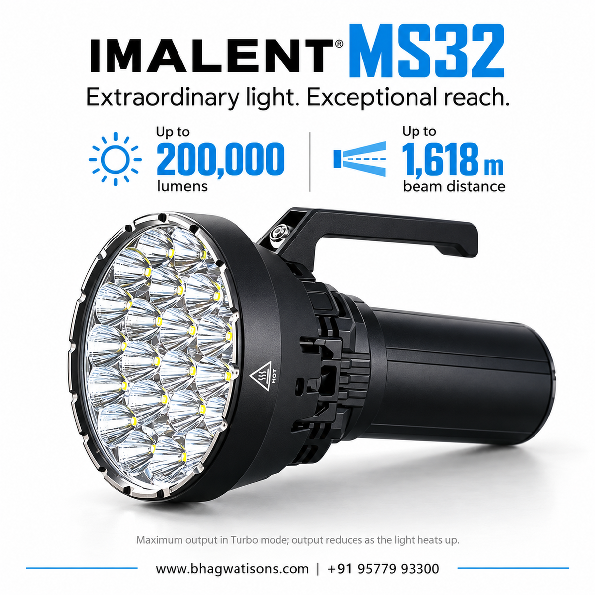 IMALENT MS32 200,000 Lumen Searchlight Flashlight