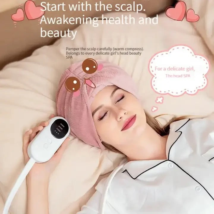 Smart Electric Head Massager Turban with Hot Compress & Vibration