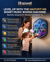 Bhagwati MAITUFIT M5 Smart Music Boxing Machine with digital display and punching sensors for interactive training.