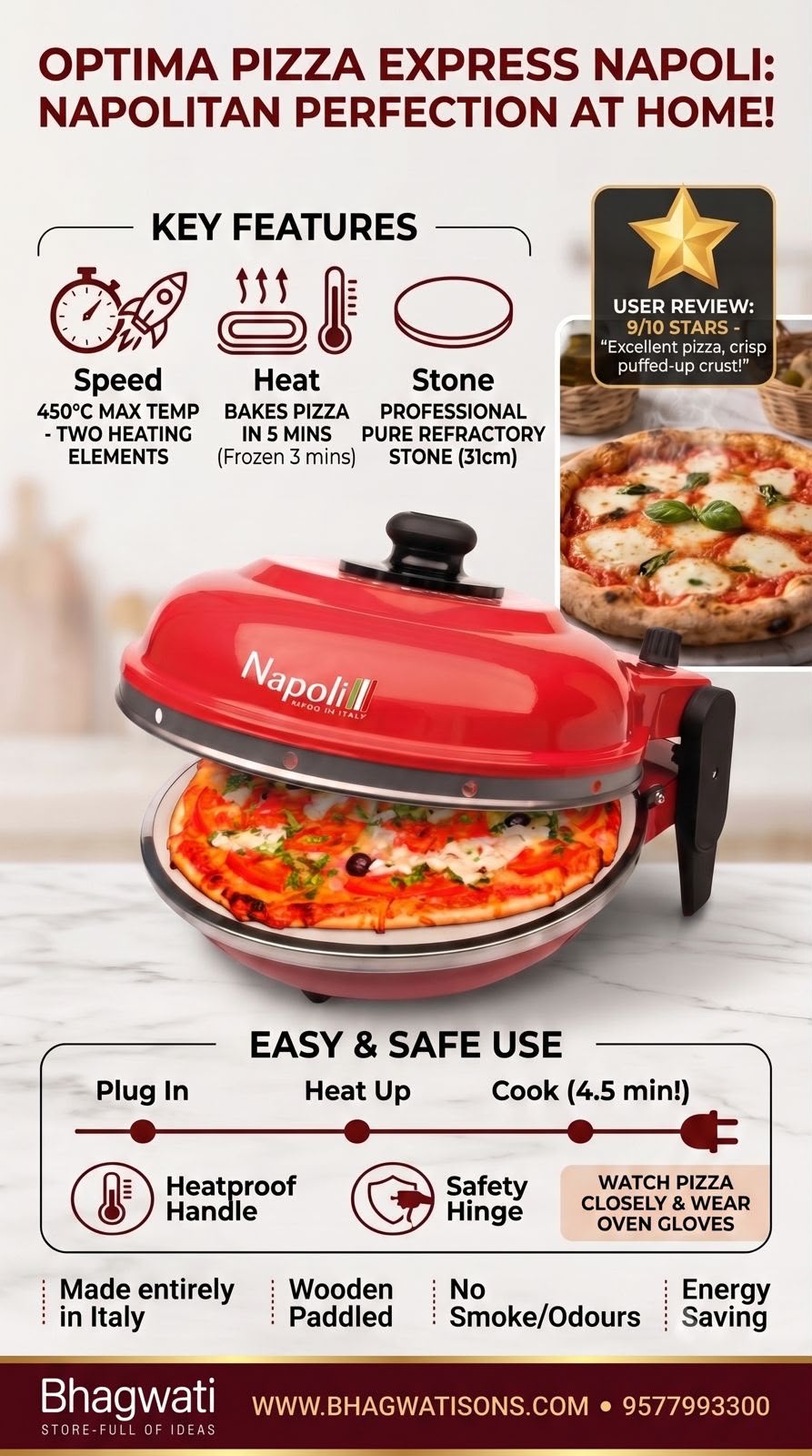 Optima Pizza Express Napoli Electric Pizza Oven