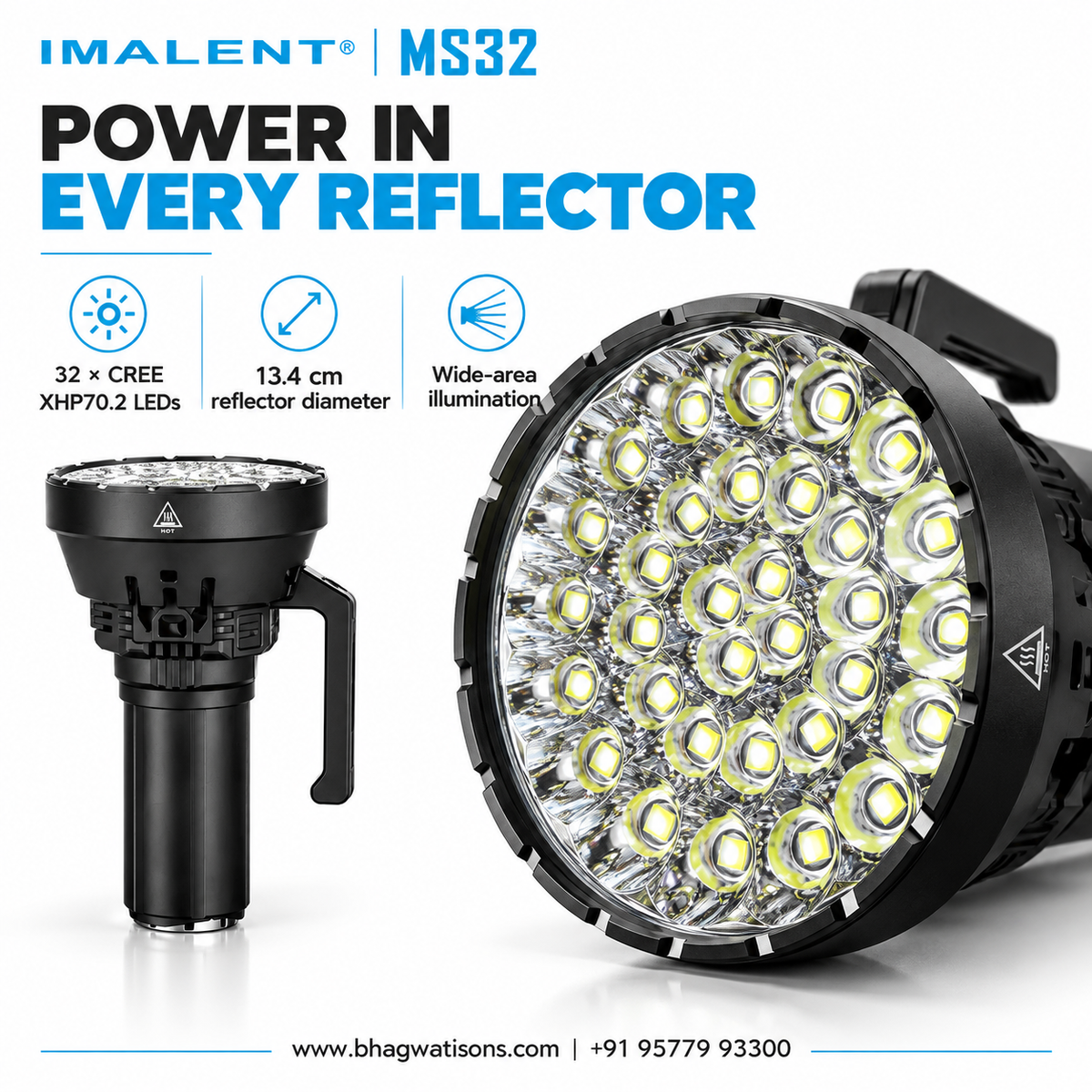 IMALENT MS32 200,000 Lumen Searchlight Flashlight