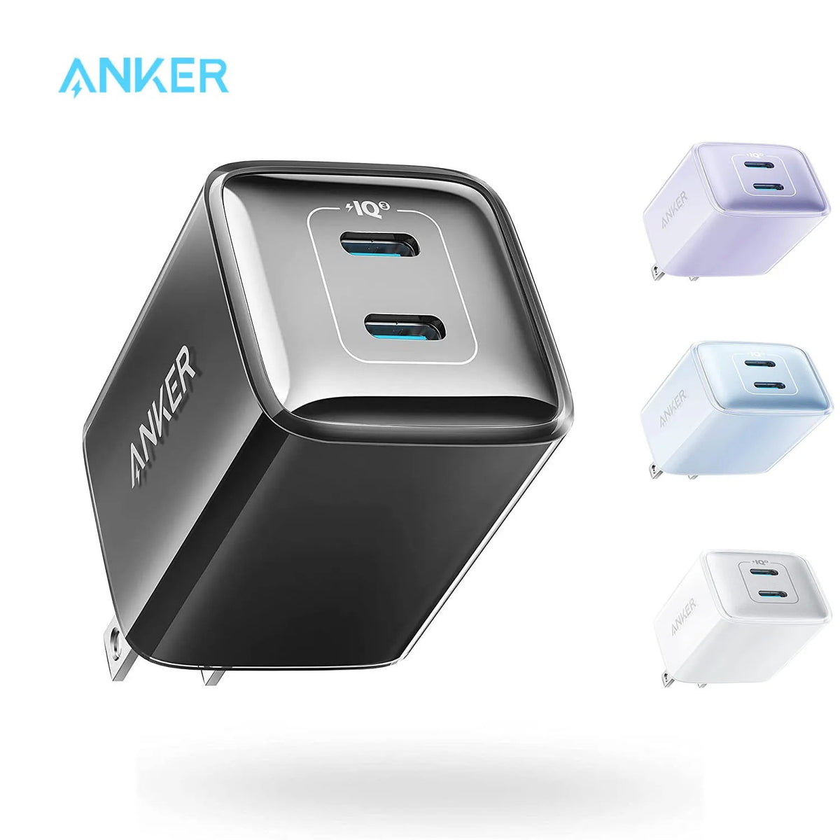 Anker 521 Charger Nano Pro 40W Dual USB-C Fast Wall Charger
