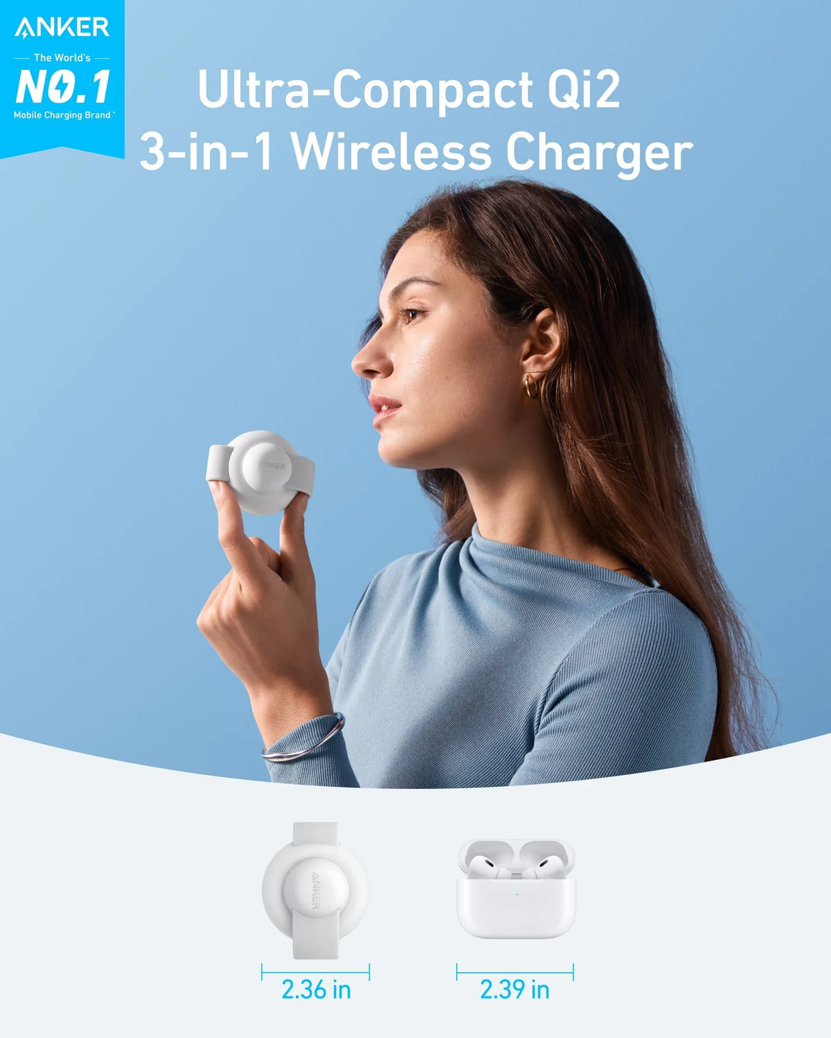 Anker MagGo UFO 3-in-1 Foldable Wireless Charging Station