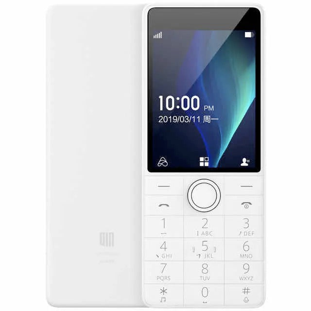 QIN F22 Pro 4G keypad smartphone with compact touchscreen design, 4GB RAM, 64GB storage, and Google Play support