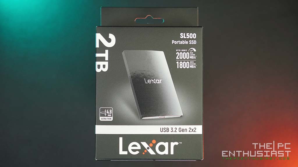 LEXAR 2TB SL500 PORTABLE SSD, UP TO 2000MB/S, USB 3.2 GEN 2X2, RUGGED, IP66 WATER & DUST RESISTANCE
