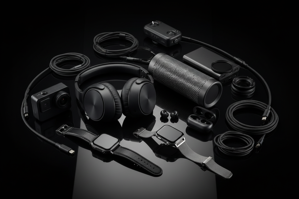 lots of electronics in single image 