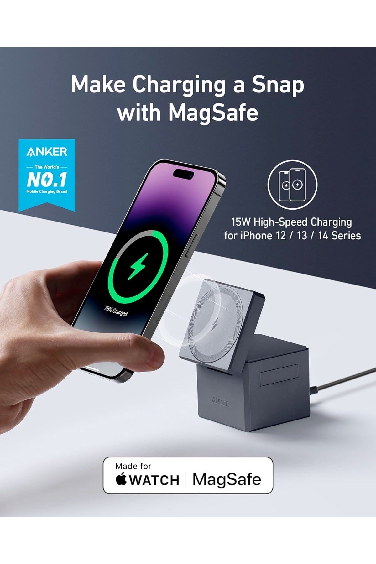 Anker 3-in-1 Cube MagSafe Charging Station