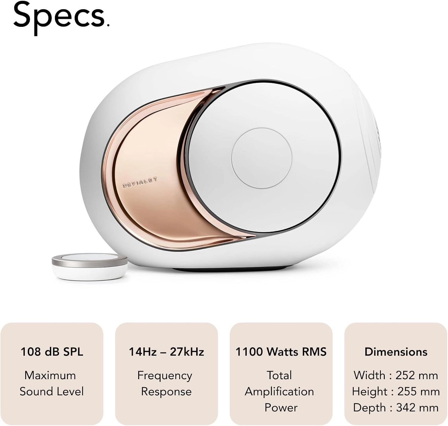 Devialet - Phantom I 108dB Stereo Pair with Tree - High-Fidelity Wireless Speaker