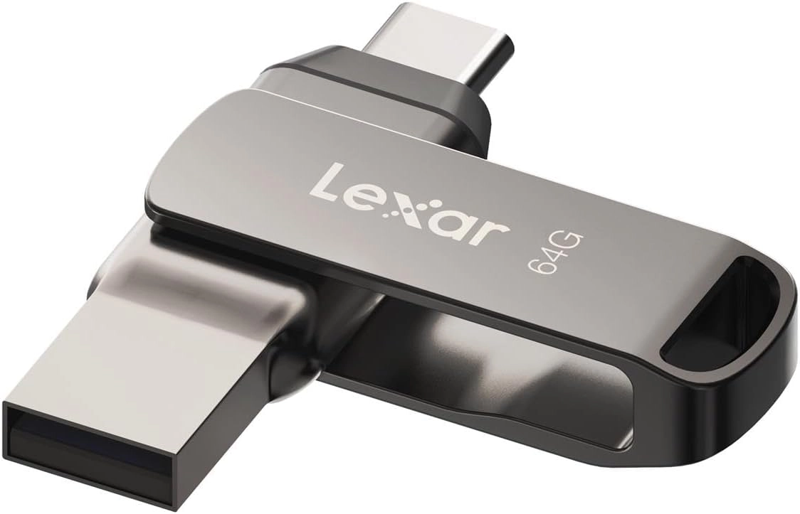 Lexar 64GB JumpDrive Dual Drive D400 USB 3.1 Type-C and Type-A Flash Drive