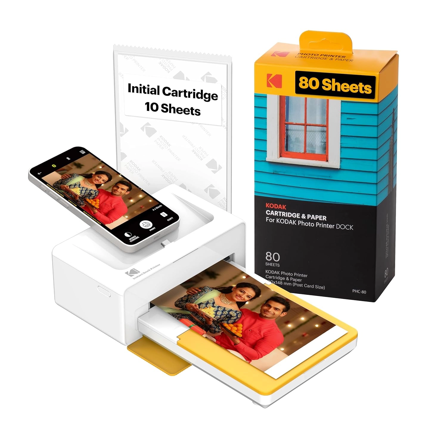 KODAK Dock Plus 4Pass Instant Photo Wireless Color LED Printers
