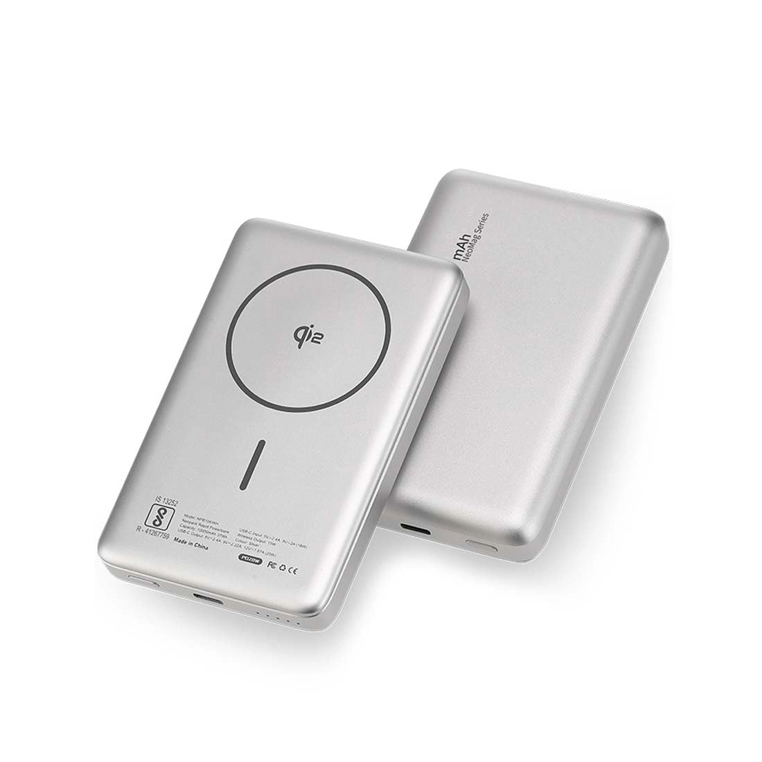 Neopack Rapid Magsafe Power Bank 10000 mAH Qi2 Fast Charging Portable Charger Support Wireless Chargeing